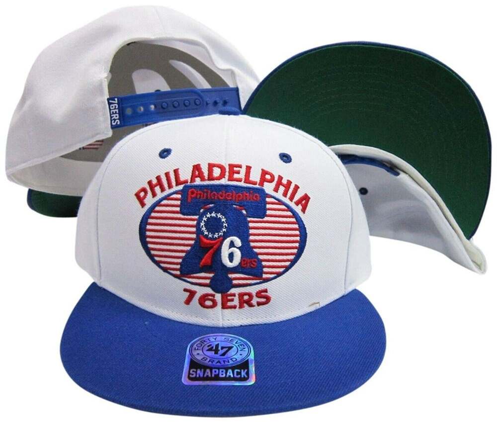 Vintage Philadelphia 76ers NBA 47' Brand Adjustable Snapback Hat / Cap - NWT